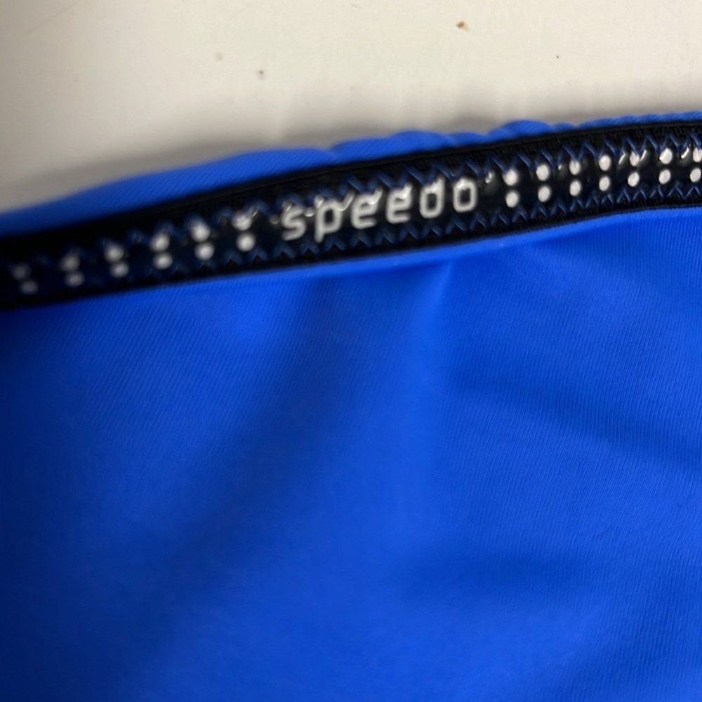 Speedo NWT Power Flex ECO Violet bluish colar and Black Athletic Swimsuit SIZE M - Picture 7 of 9